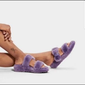 Purple UGG Fuzzy Slippers